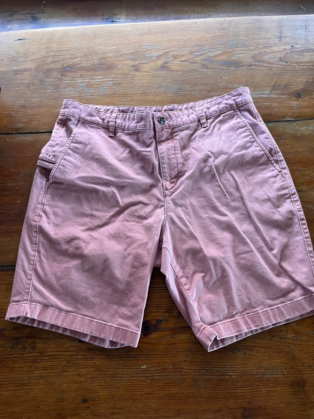 Joseph Abboud Dusty Pink Cotton Flat-Front Shorts